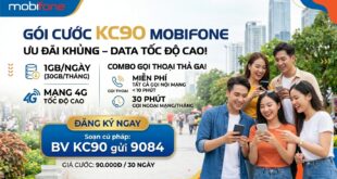 Đăng ký gói cước KC90 MobiFone nhận 1GB/ngày- free phút gọi chỉ 90K/tháng