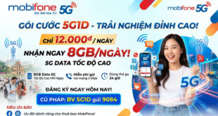 Gói cước 5G1D MobiFone — 8GB data/ngày + TikTok miễn phí, chỉ 12.000đ