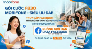 Gói cước FB30 MobiFone — Dùng Facebook thả ga 30 ngày, chỉ 50.000đ